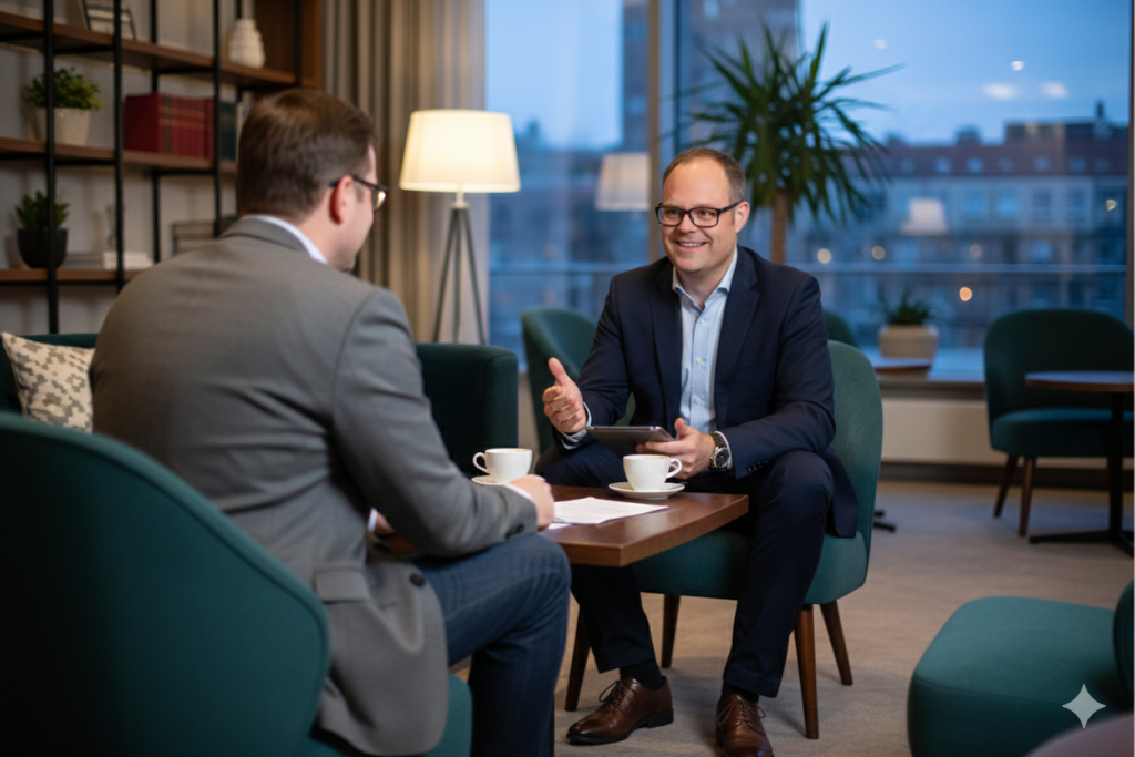 Marco Sahm im Beratungsgespräch